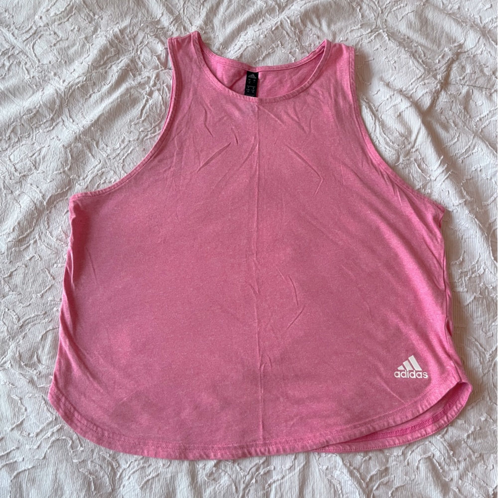 Barely worn Adidas mid length crop workout tank size L